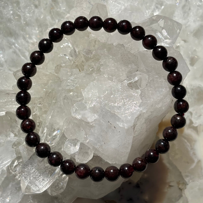 Garnet Beaded Bracelet