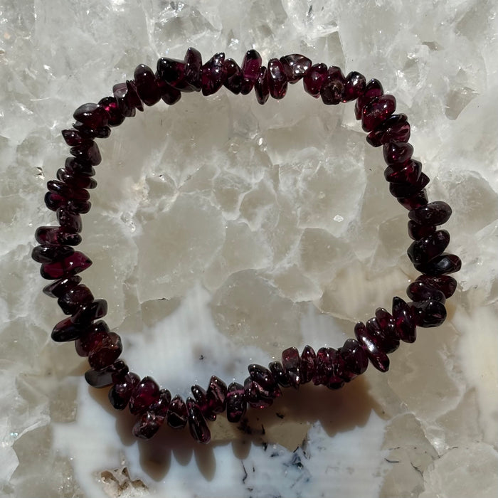 Garnet Beaded Bracelet