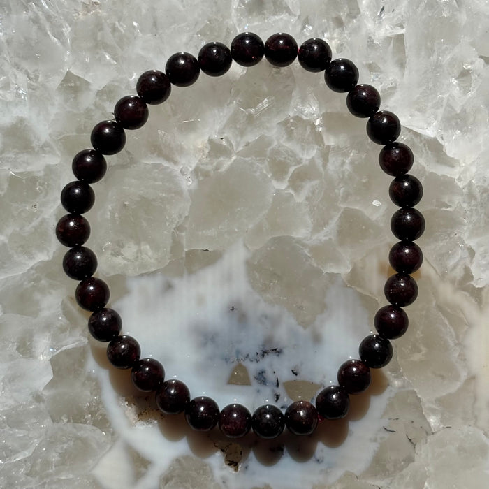 Garnet Beaded Bracelet