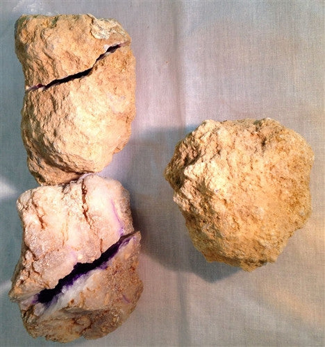 Geode Gift Pack - Set of 3 - Purple, Fuschia and Natural - dinosaursrocksuperstore