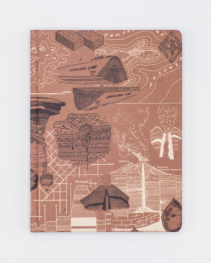 Geology Sedimentary Dot Grid Hardcover Notebook