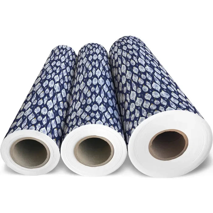 Gift Wrap - Frosted Ornaments - Recycled Fiber