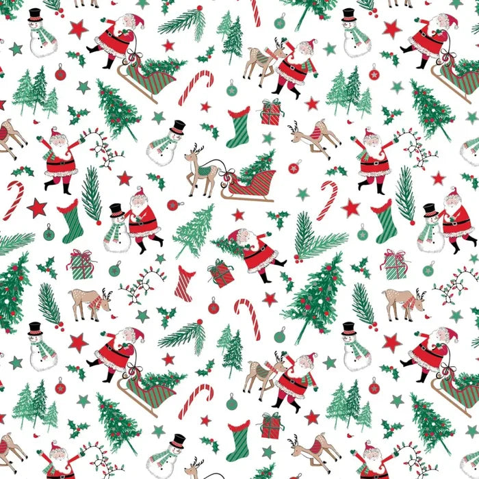 Gift Wrap - Santa Season - Recycled Fiber - Jewelry Roll