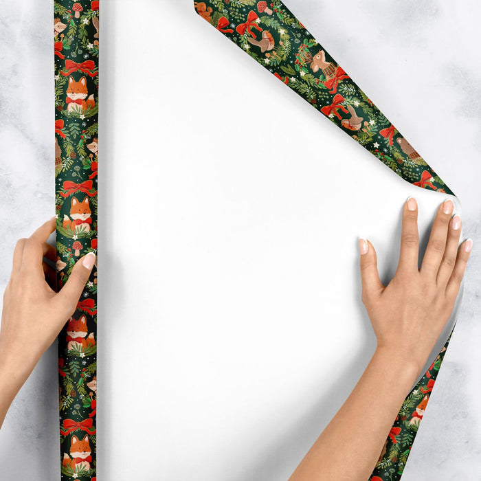 Gift Wrap - Woodland Wreaths - Recycled Fiber