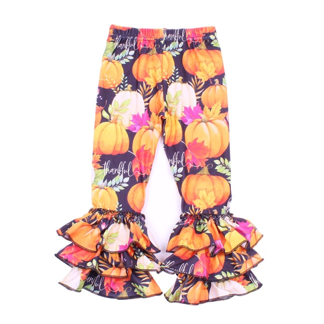 Girls Halloween Boutique Milk Silk Ruffle Pants