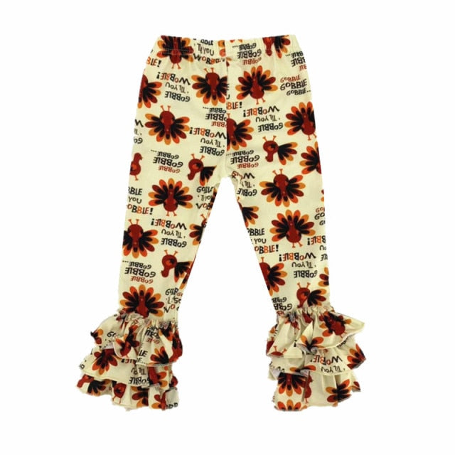 Girls Halloween Boutique Milk Silk Ruffle Pants