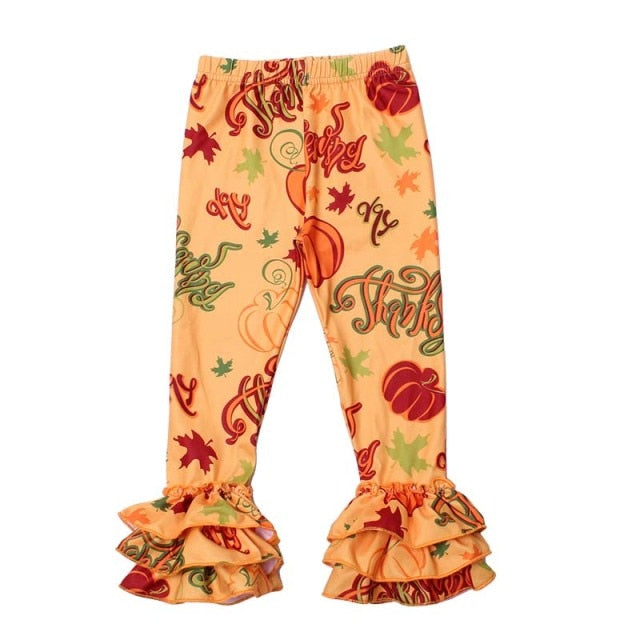Girls Halloween Boutique Milk Silk Ruffle Pants