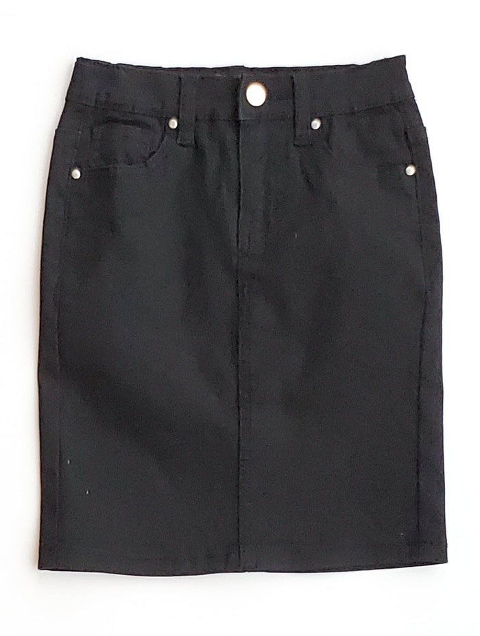 GIRLS JDA Black Denim Skirt w/ Elastic Waistband (FINAL SALE)