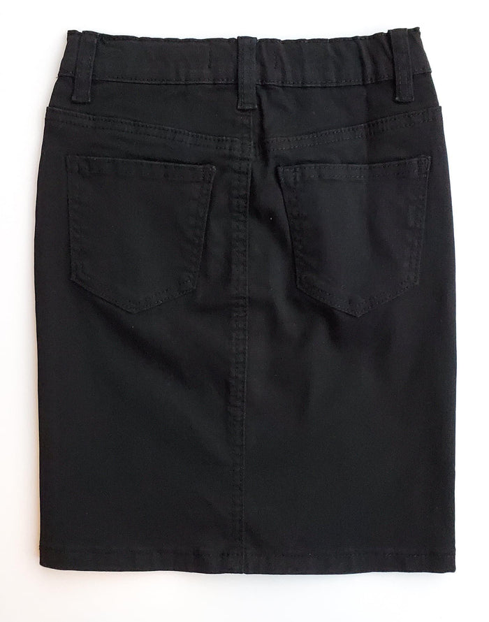 GIRLS JDA Black Denim Skirt w/ Elastic Waistband (FINAL SALE)