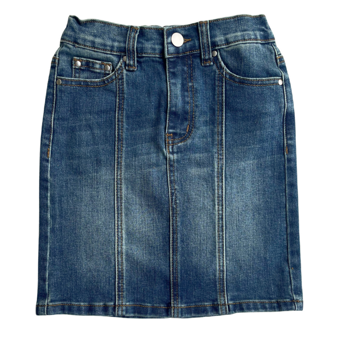 GIRLS Wrenley Panel Denim in Vintage Wash (FINAL SALE)