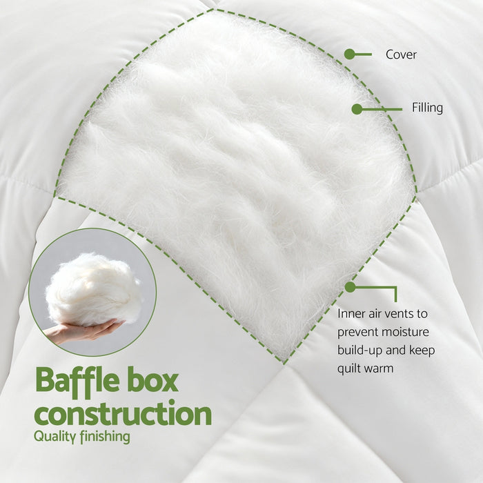 Giselle Bedding 200GSM Bamboo Quilt - Summer Quilts - All Season Doona - Lightweight - DOUBLE SIZE