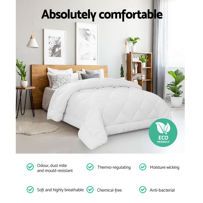 Giselle Bedding 400GSM Microfibre Bamboo Quilt - SUPER KING SIZE