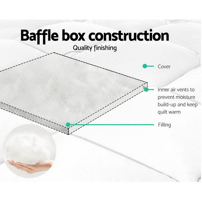 Giselle Bedding 800GSM Microfibre Bamboo Quilt - SUPER KING SIZE