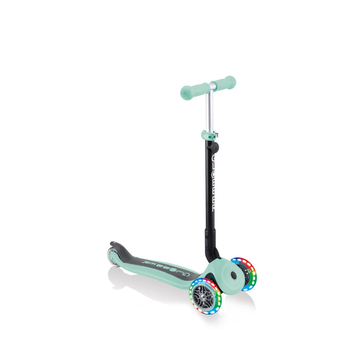 Globber GO UP Fold Plus Convertible Scooter with Light Up Wheels - Mint