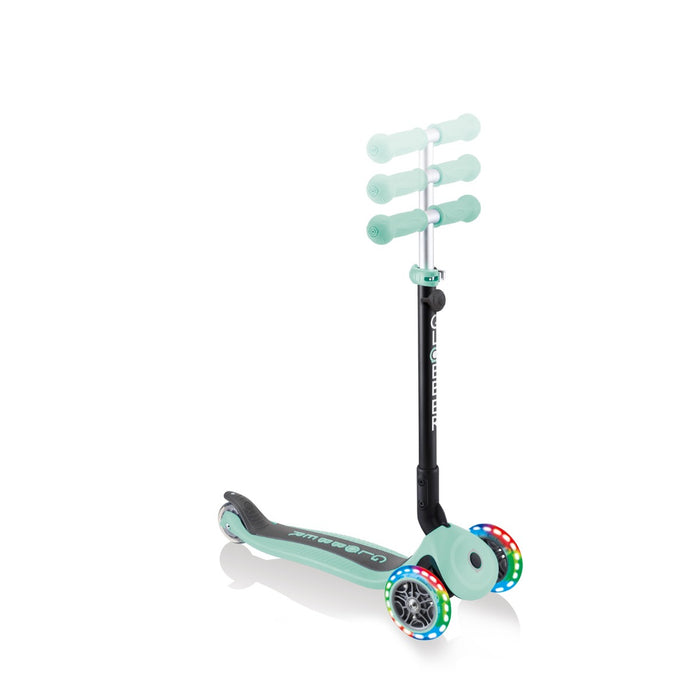 Globber GO UP Fold Plus Convertible Scooter with Light Up Wheels - Mint