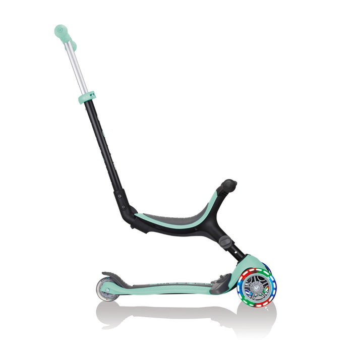 Globber GO UP Fold Plus Convertible Scooter with Light Up Wheels - Mint
