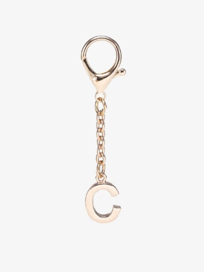 Gold Letter Bag Charms. C