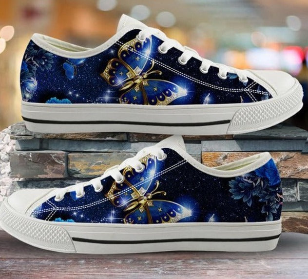 Gorgeous 3D Butterfly Patterned Canvas Shoes