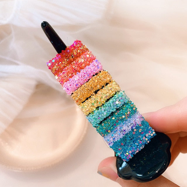 Gorgeous Large Rainbow Crab Hair Clips