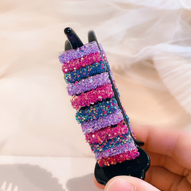 Gorgeous Large Rainbow Crab Hair Clips
