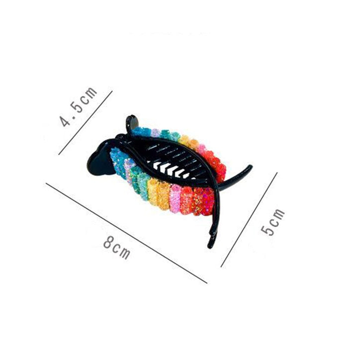 Gorgeous Large Rainbow Crab Hair Clips