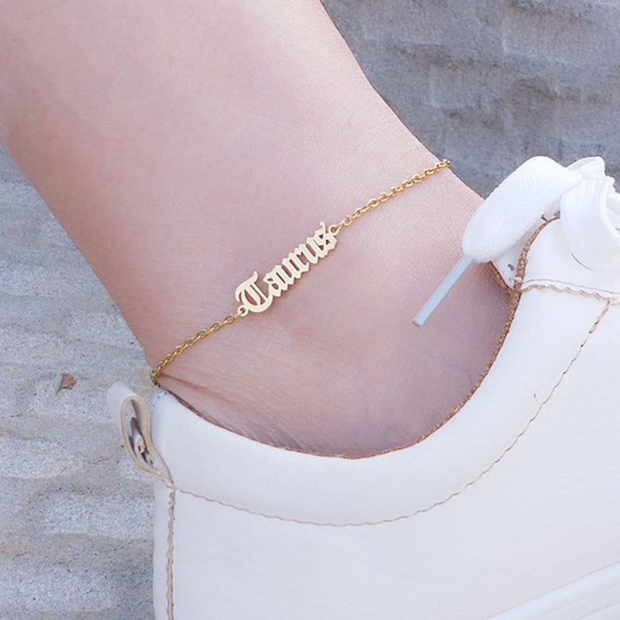 Gorgeous Zodiac Sign Ankle Bracelets - Stainless Steel - 12 Constellations