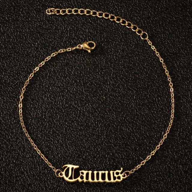 Gorgeous Zodiac Sign Ankle Bracelets - Stainless Steel - 12 Constellations