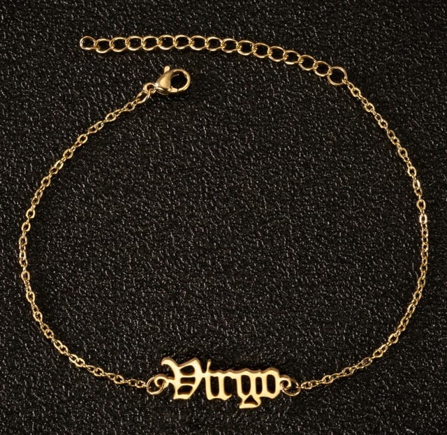Gorgeous Zodiac Sign Ankle Bracelets - Stainless Steel - 12 Constellations