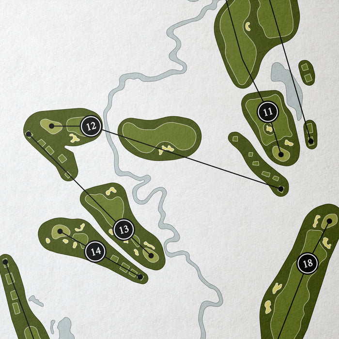 Grand Elk Golf Course | Golf Course Print | Close Up