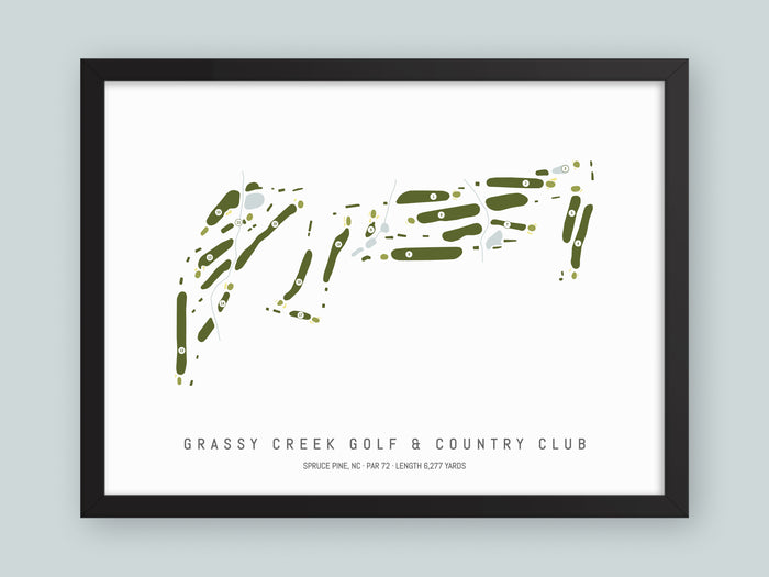Grassy-Creek-Golf-And-Country-Club-NC--Black-Frame-24x18-With-Hole-Numbers
