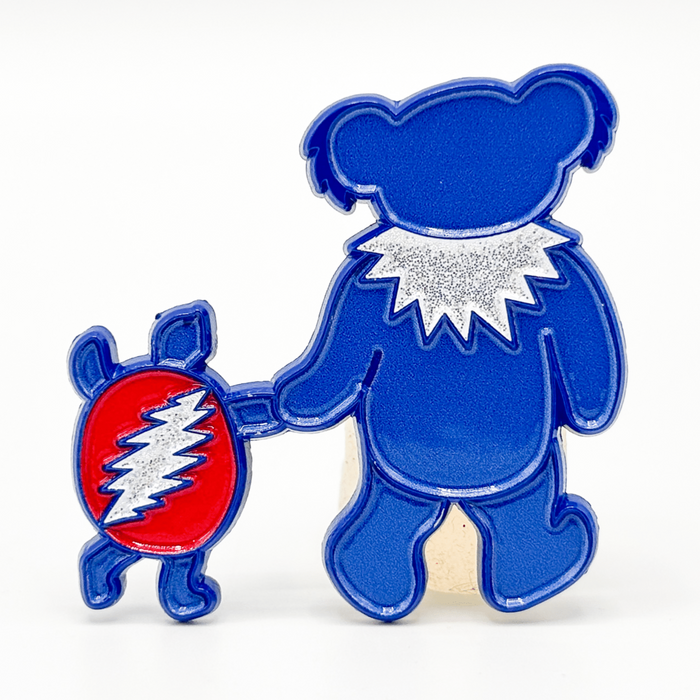 Grateful Dead Blue Terrapin & Bear Enamel Pin