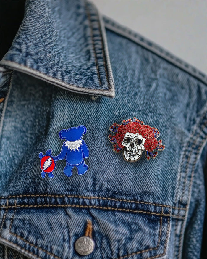 Grateful Dead Blue Terrapin & Bear Enamel Pin
