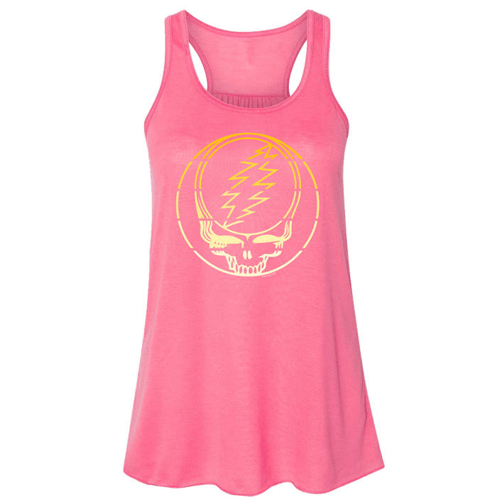 Grateful Dead Yellow Stripes Stealie Flowy Racerback Tank