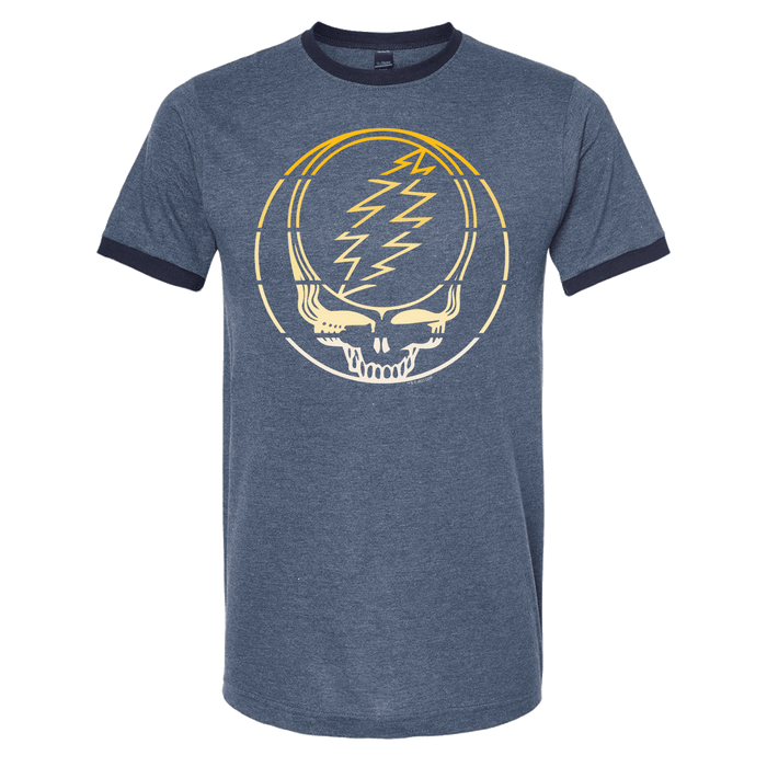 Grateful Dead Yellow Stripes Stealie Ringer T