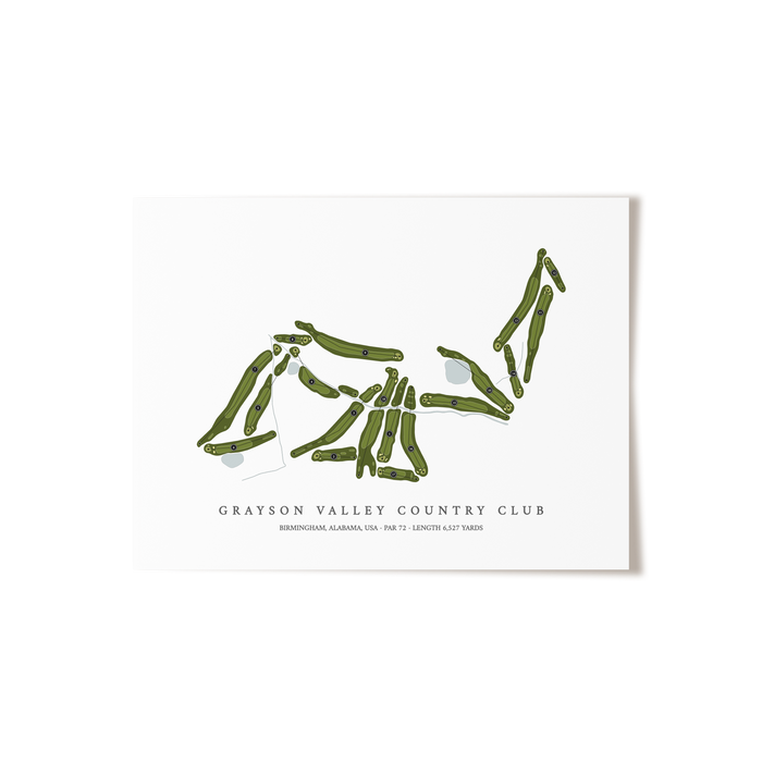 Grayson Valley Country Club | Golf Course Print | Unframed