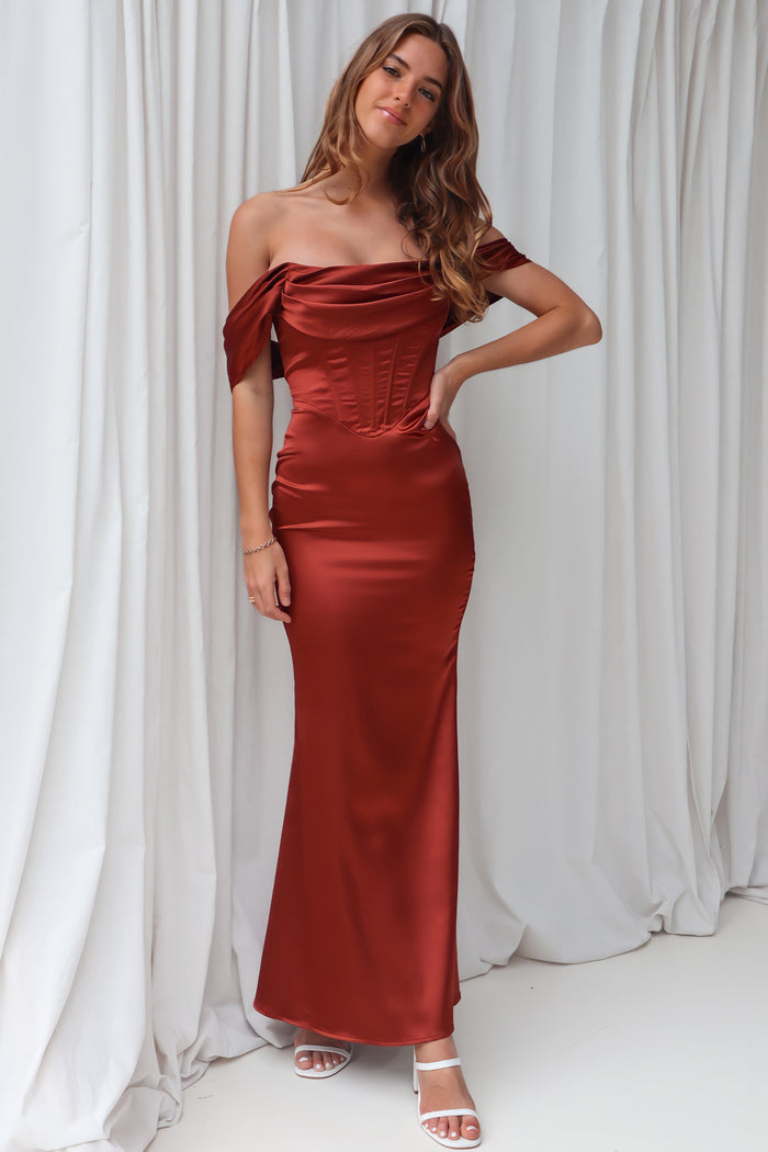 Grazia Formal Dress - Brown - Runway Goddess