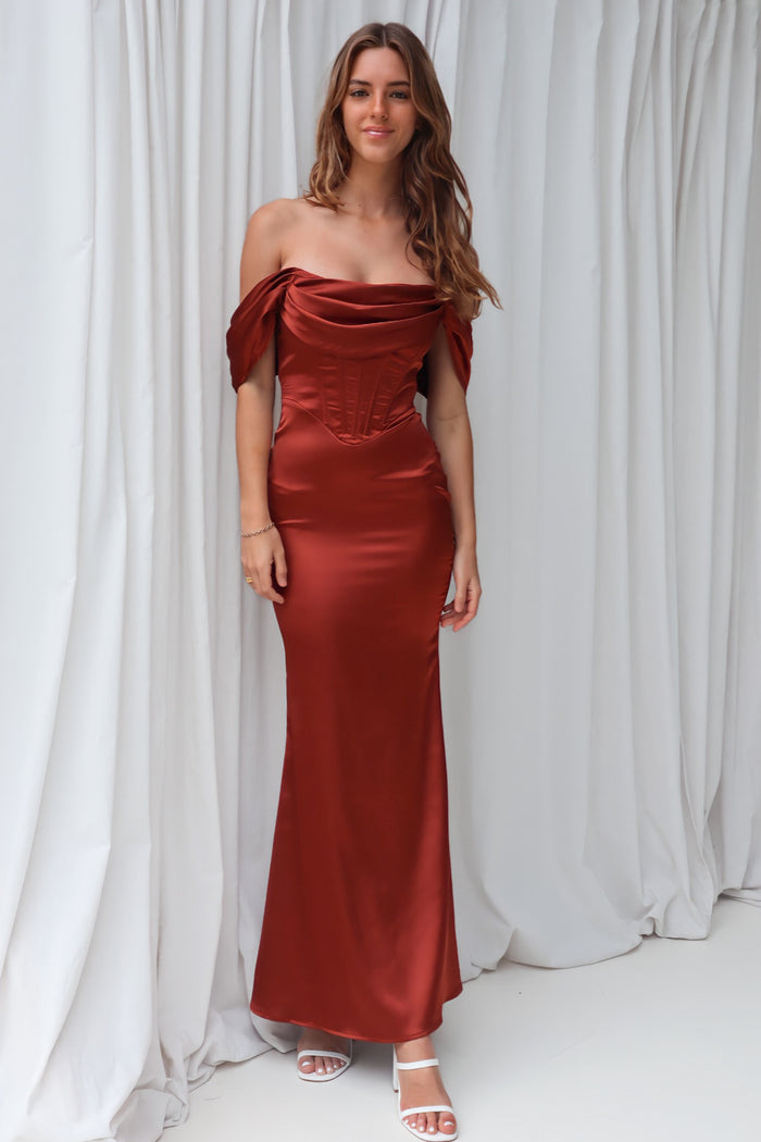 Grazia Formal Dress - Brown - Runway Goddess