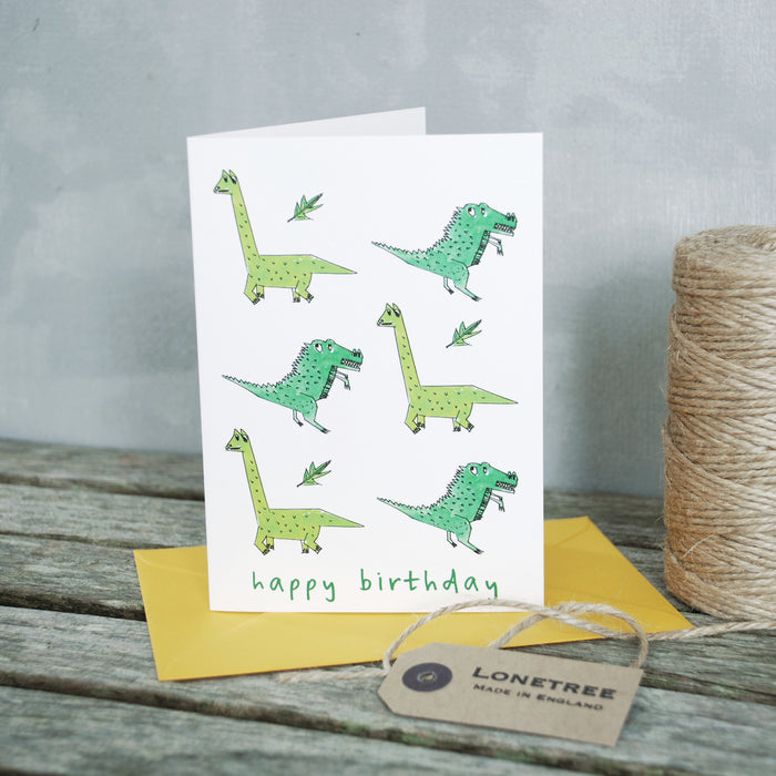 Greeting Card - Happy Birthday Dinosaurs