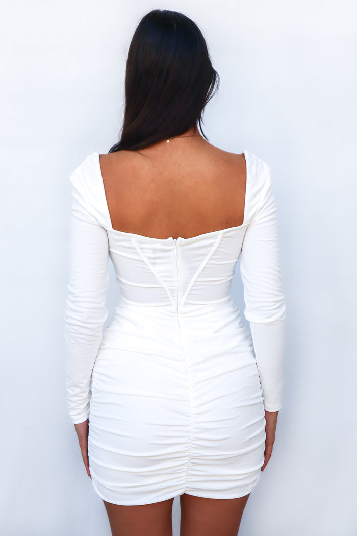 Haisley Mini Dress - White - Runway Goddess