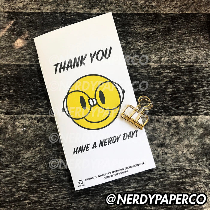 HAVE A NERDY DAY - REUSABLE STICKER NOTEBOOK