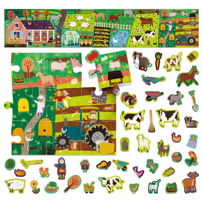 Headu Puzzle and Stickers The Farm