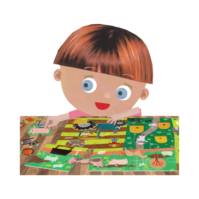 Headu Puzzle and Stickers The Farm