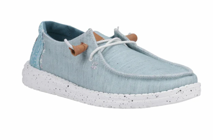 Hey Dude - Wendy Heathered Slub Tropical Womens Shoe - Blue