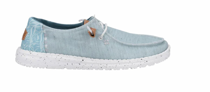Hey Dude - Wendy Heathered Slub Tropical Womens Shoe - Blue
