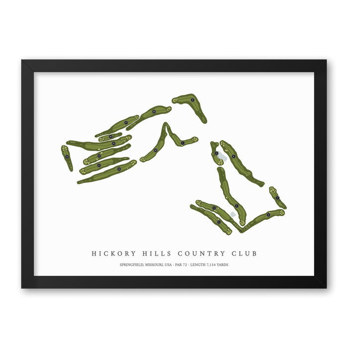 Hickory Hills Country Club | Golf Course Print | Black Frame
