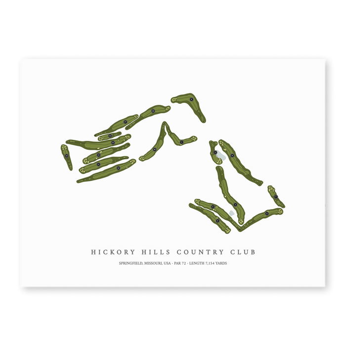Hickory Hills Country Club | Golf Course Print | Unframed