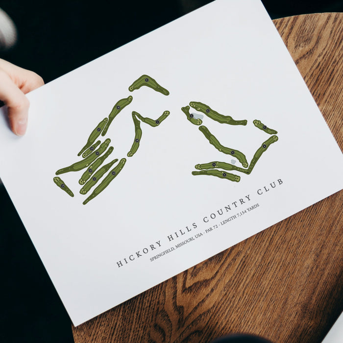 Hickory Hills Country Club | Golf Course Print | With Laptop
