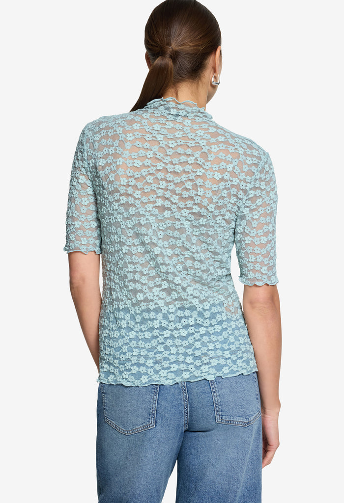 High Neck Lace Top