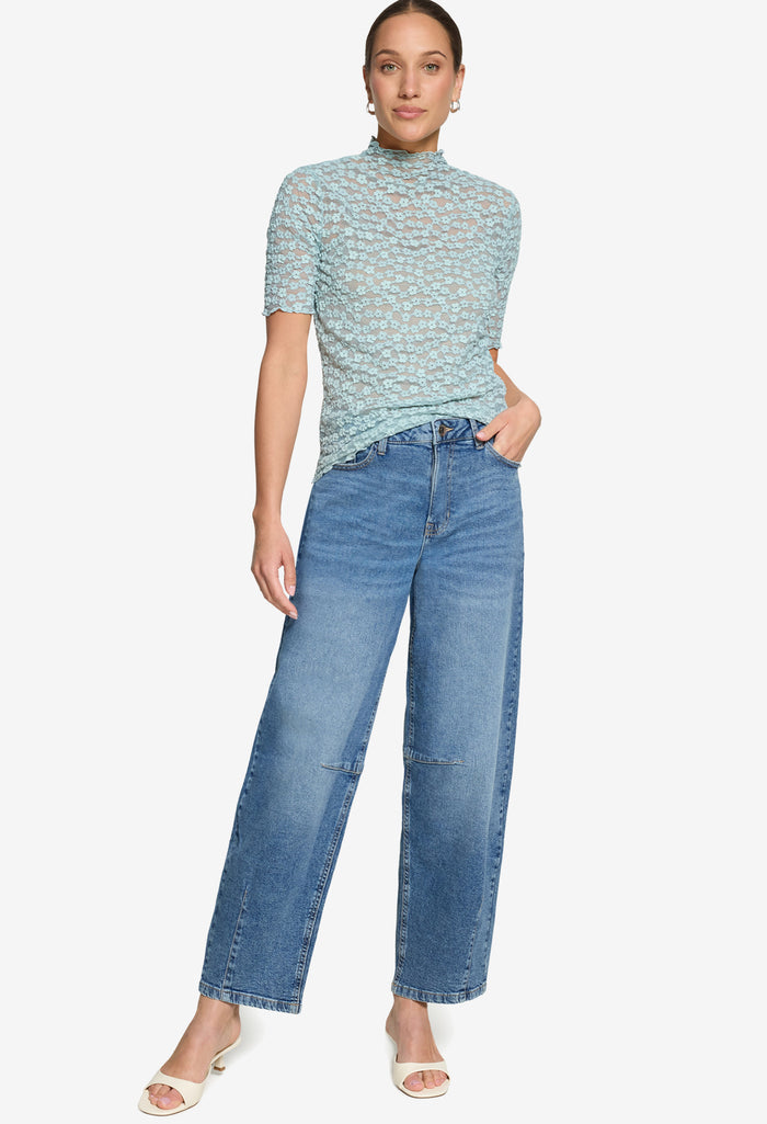 High Neck Lace Top