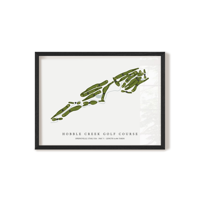 Hobble Creek Golf Course | Golf Course Print | Black Frame